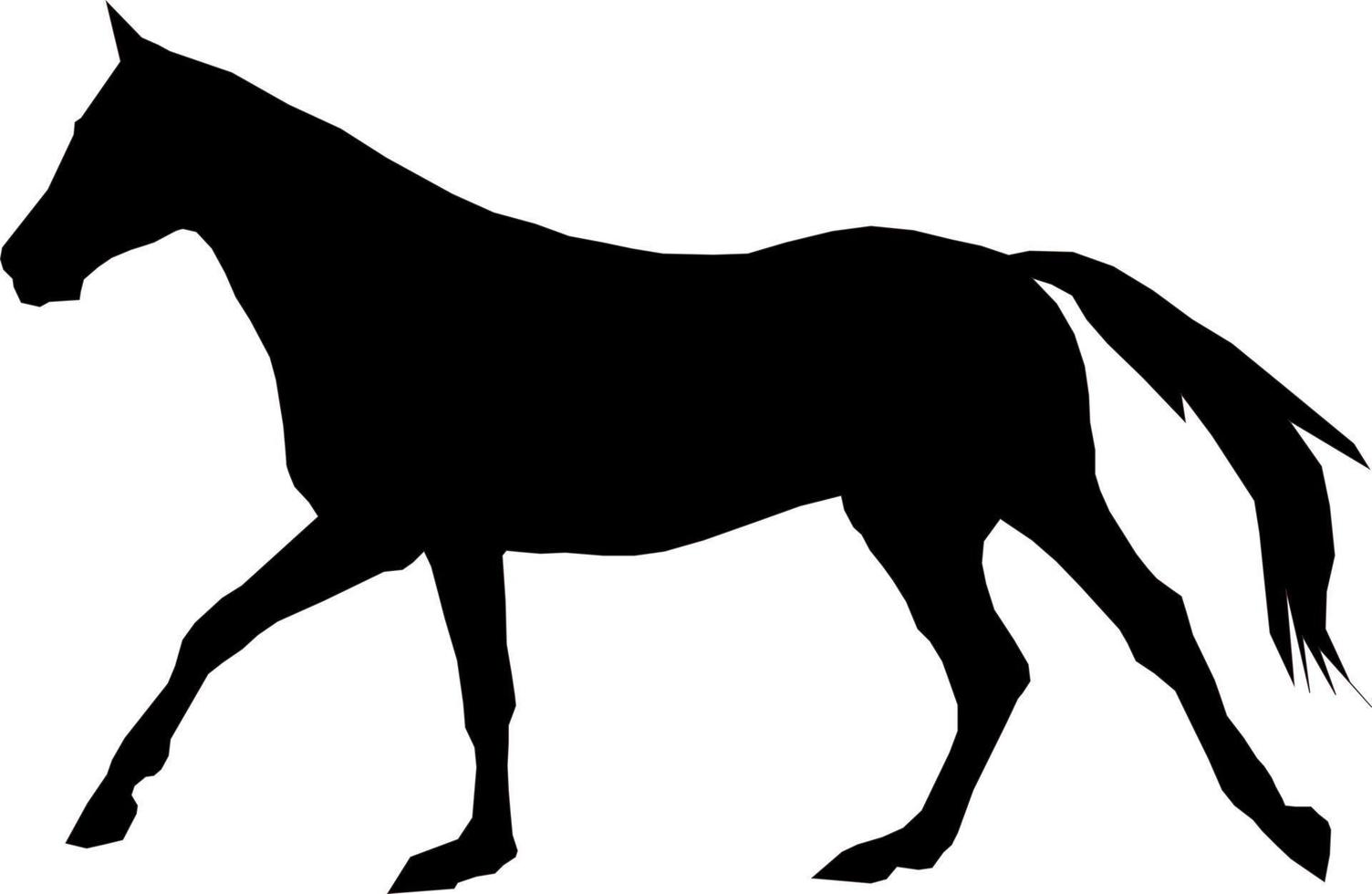 silhouet van een wandelen paard vector