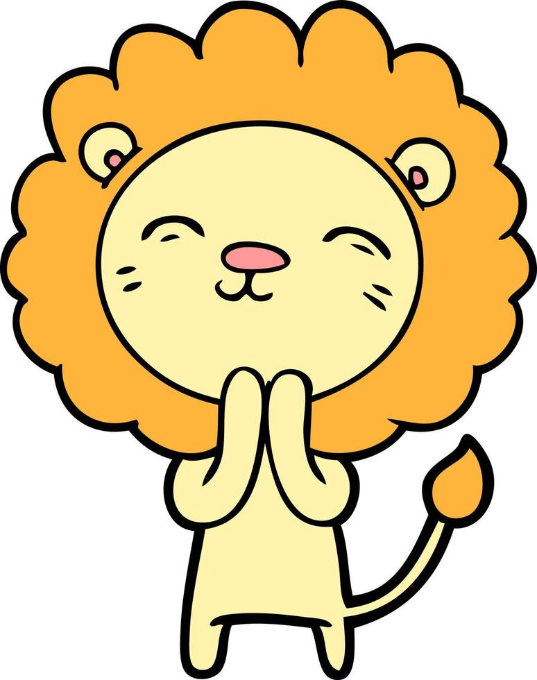 vector leeuw karakter in tekenfilm stijl