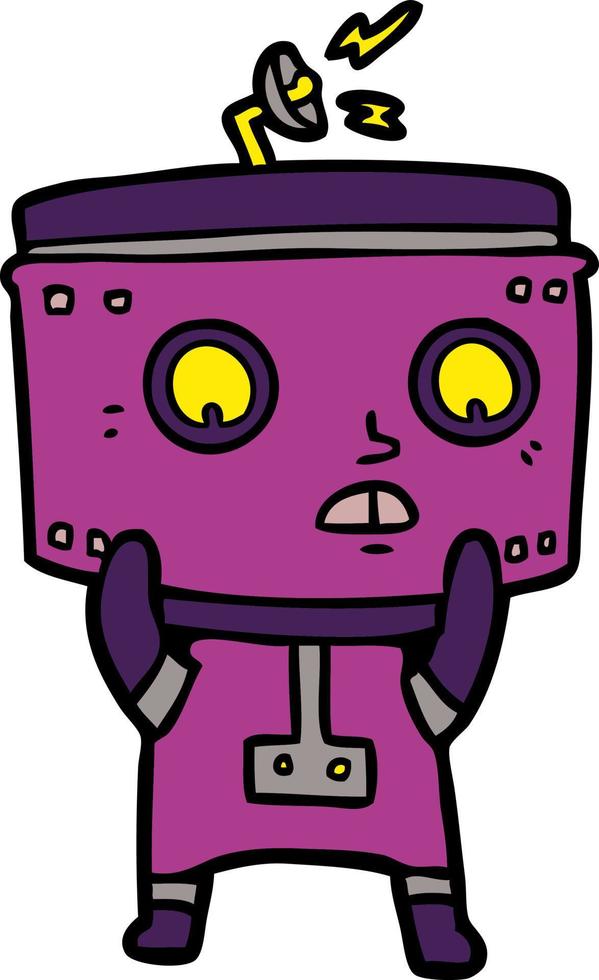 tekenfilm schattig robot vector