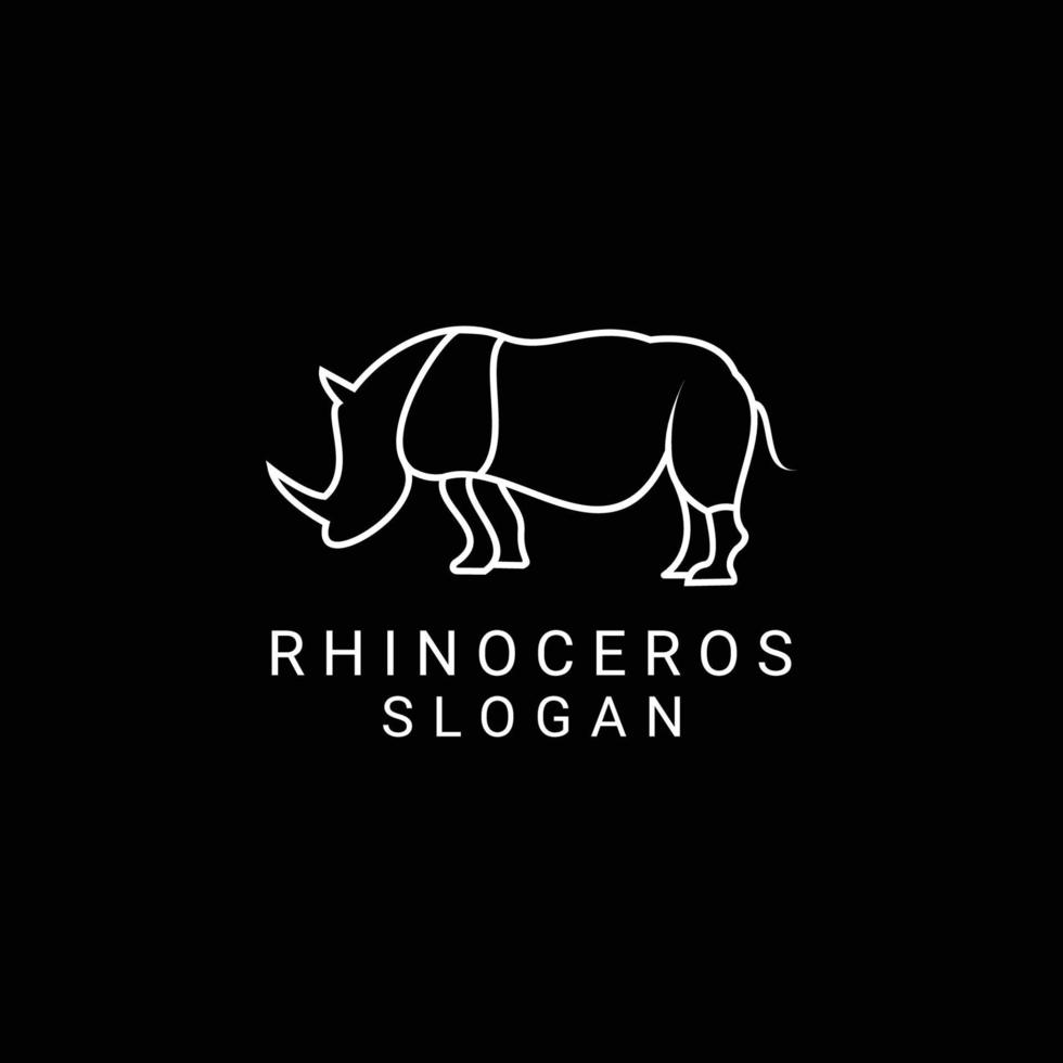 neushoorn logo ontwerp icoon sjabloon vector