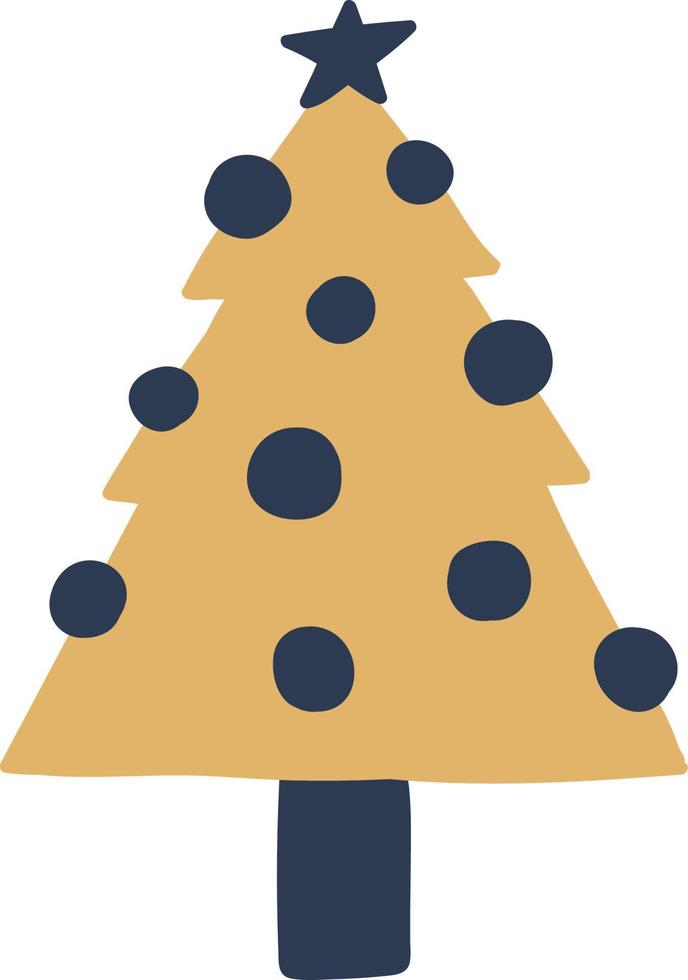 goud Kerstmis boom isoleren vector ontwerp