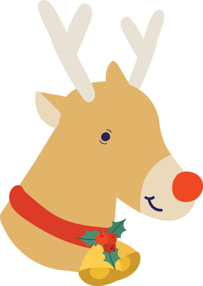 schattig rendier Kerstmis hert isoleren vector ontwerp