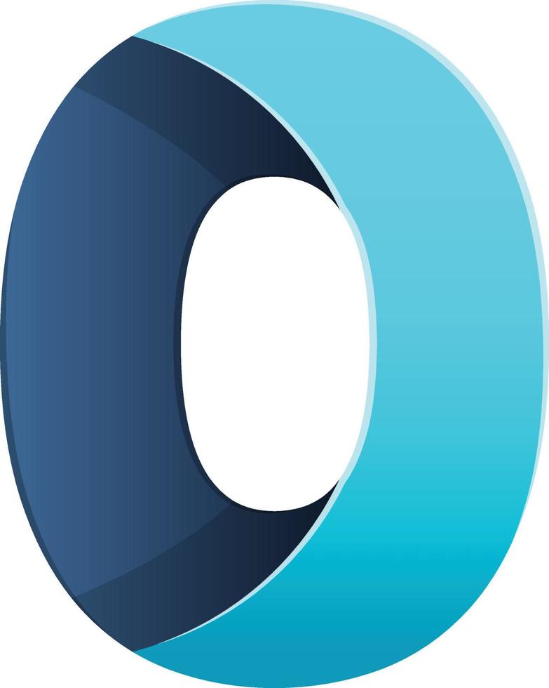 abstract brief 0 logo illustratie in modieus en minimaal stijl vector