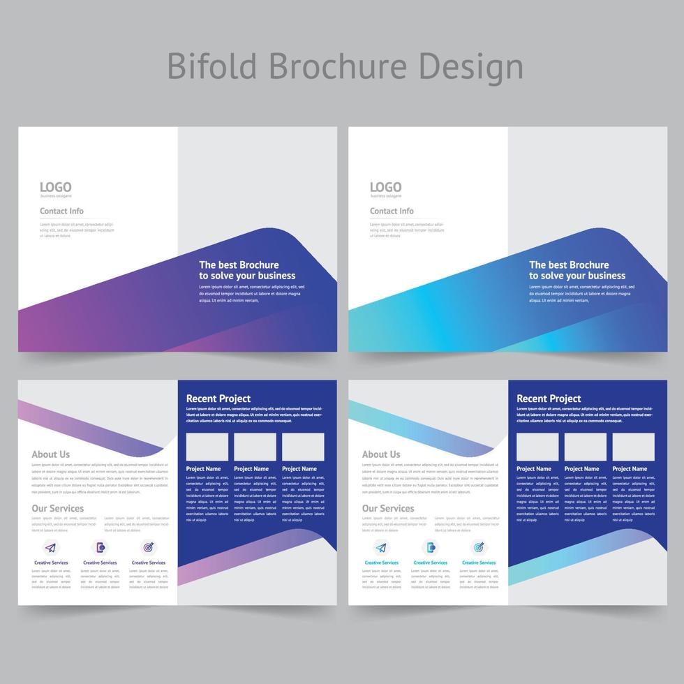 tweevoudige brochure sjabloon vector