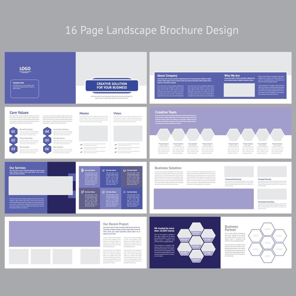 landschap brochure sjabloon vector