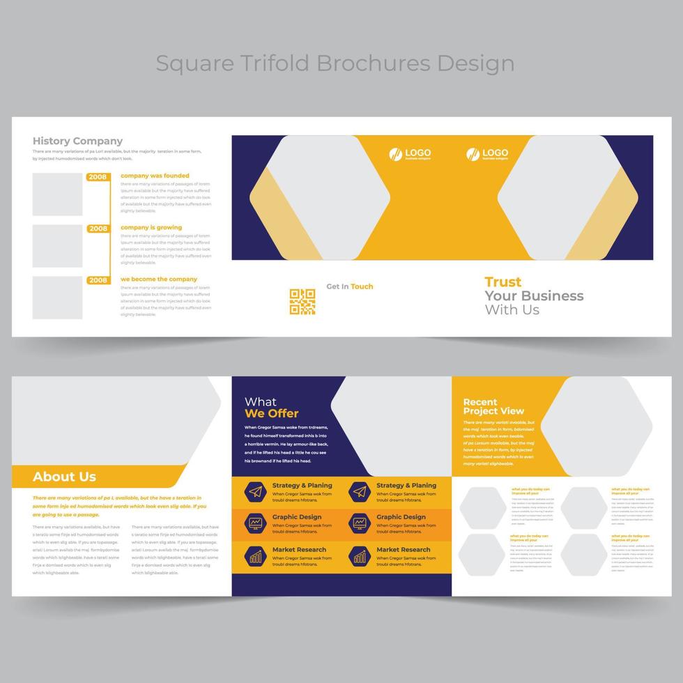 schildknaap drievoud brochure sjabloon vector