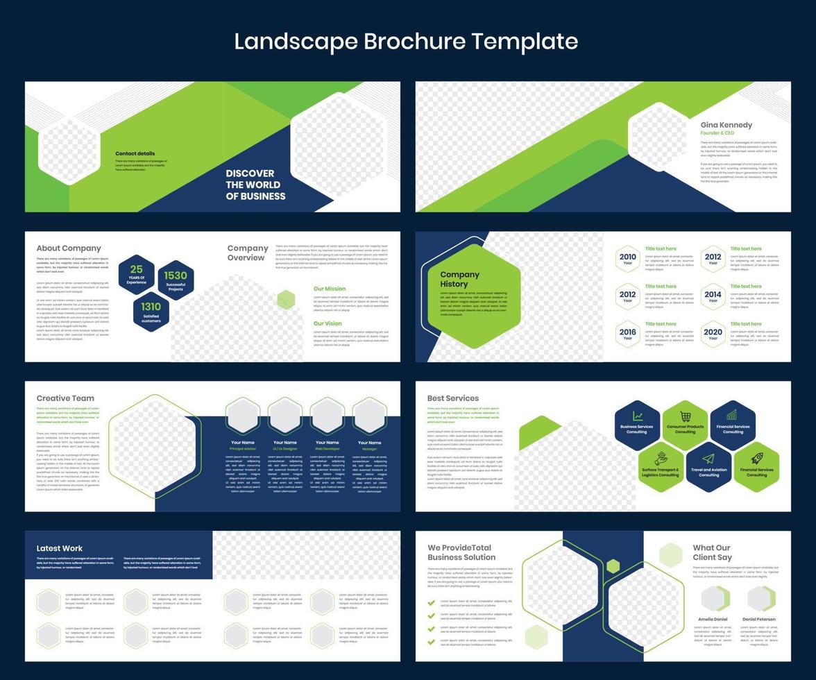 landschap brochure sjabloon vector