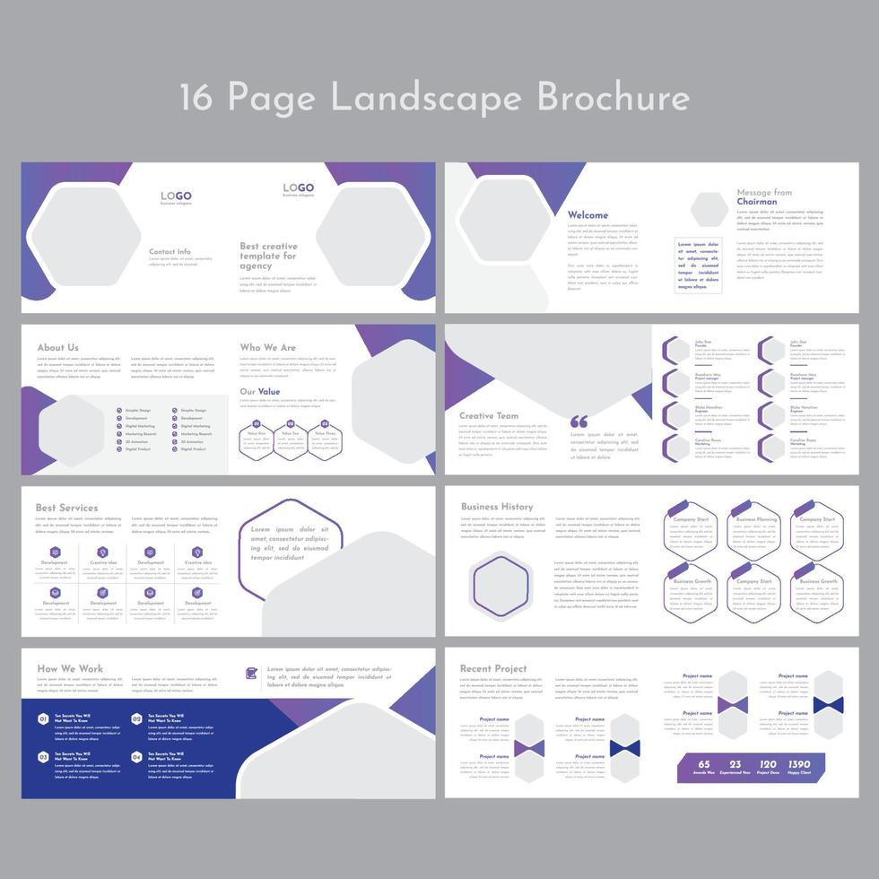 landschap brochure sjabloon vector