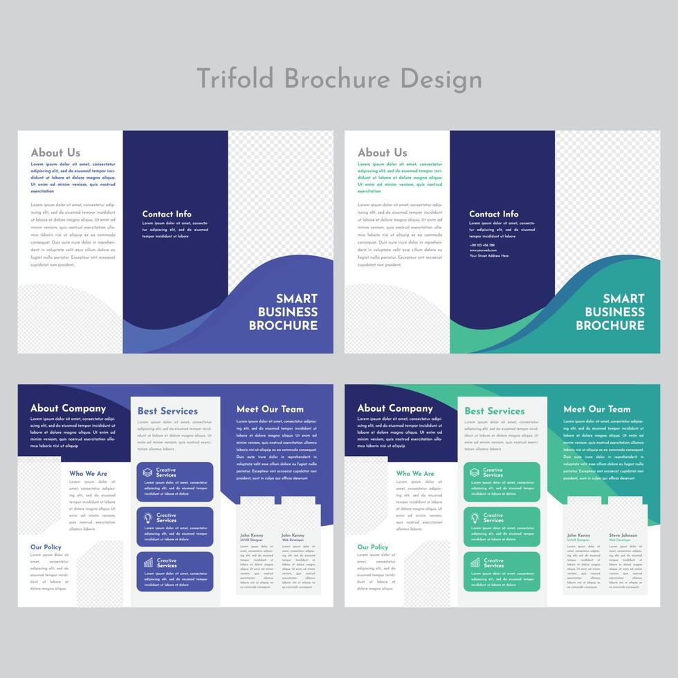 driebladige bedrijfsbrochure vector