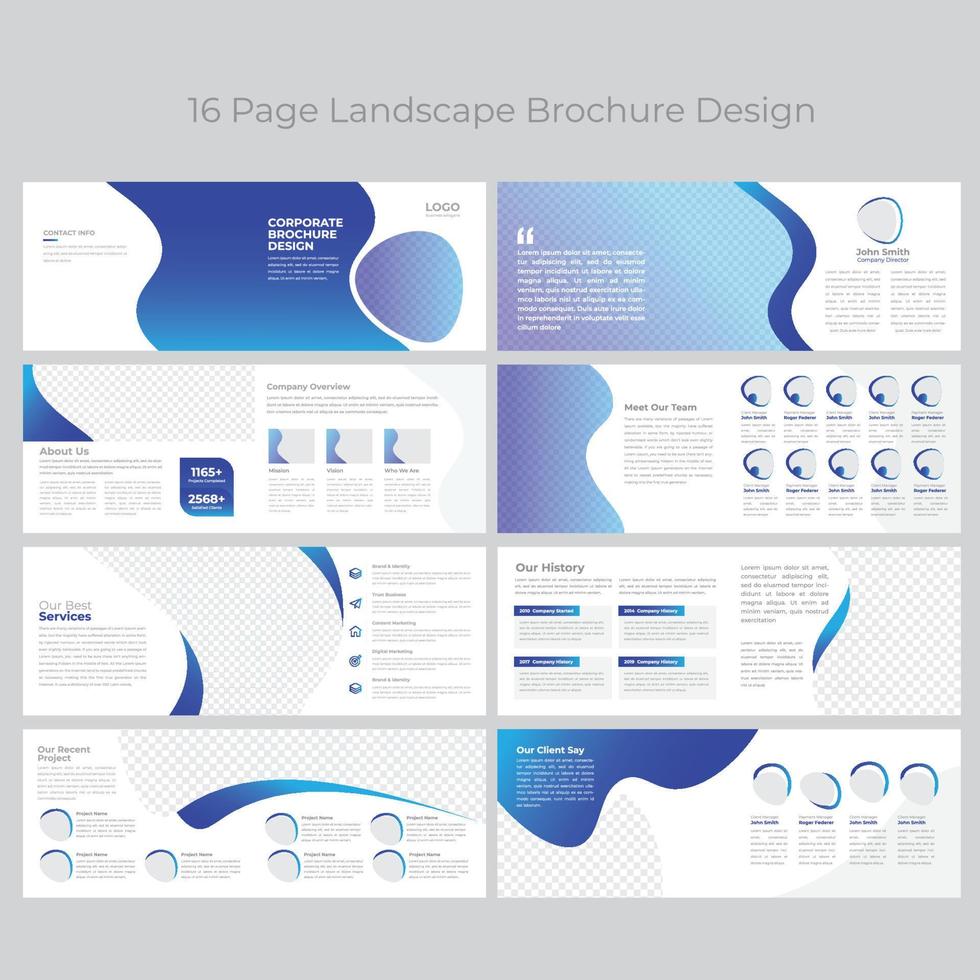 landschap brochure sjabloon vector