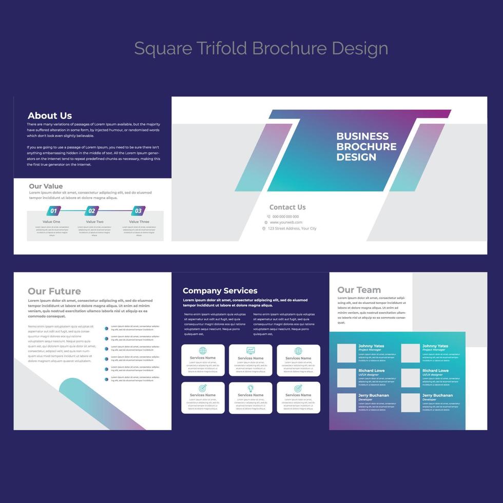 schildknaap drievoud brochure sjabloon vector