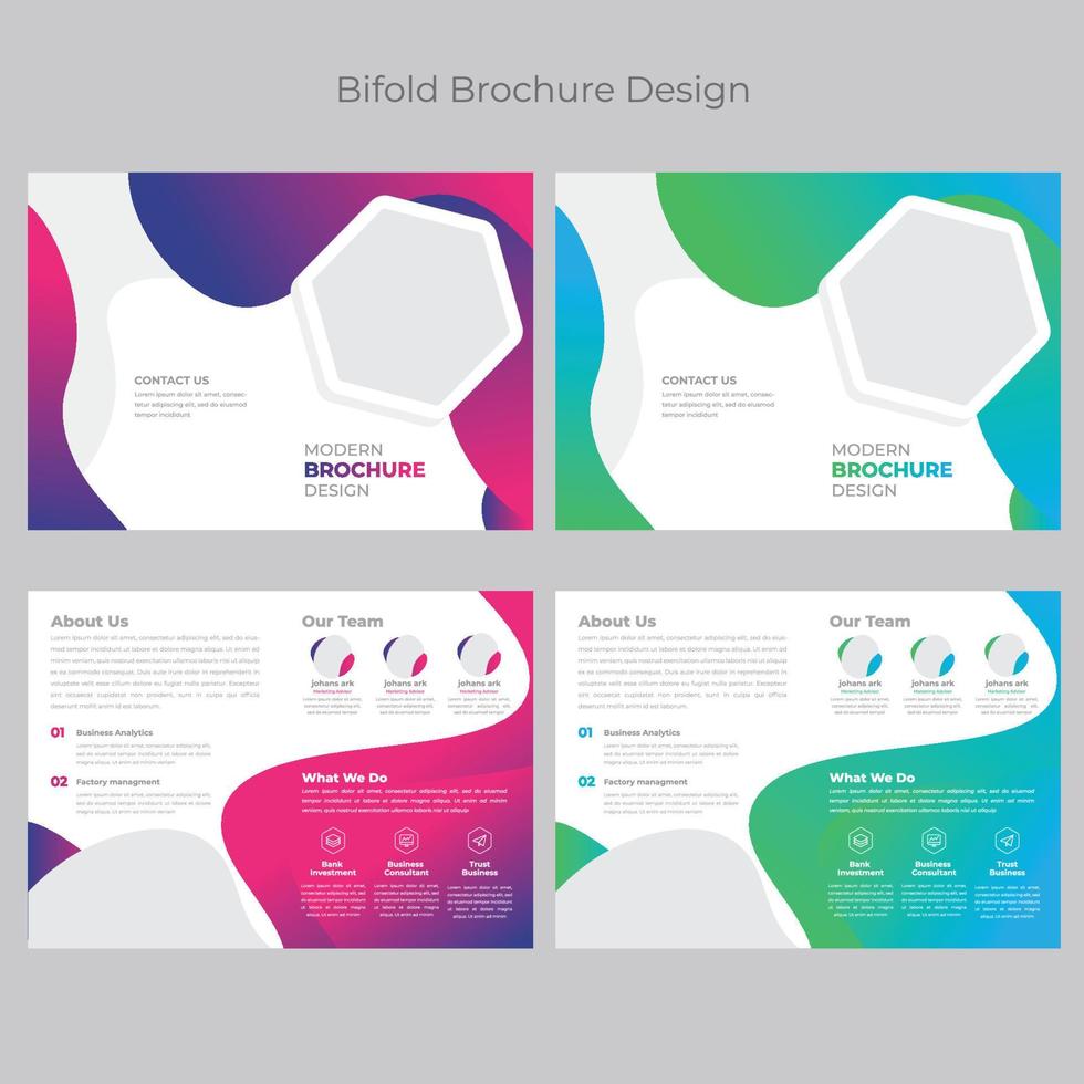 tweevoudige brochure sjabloon vector