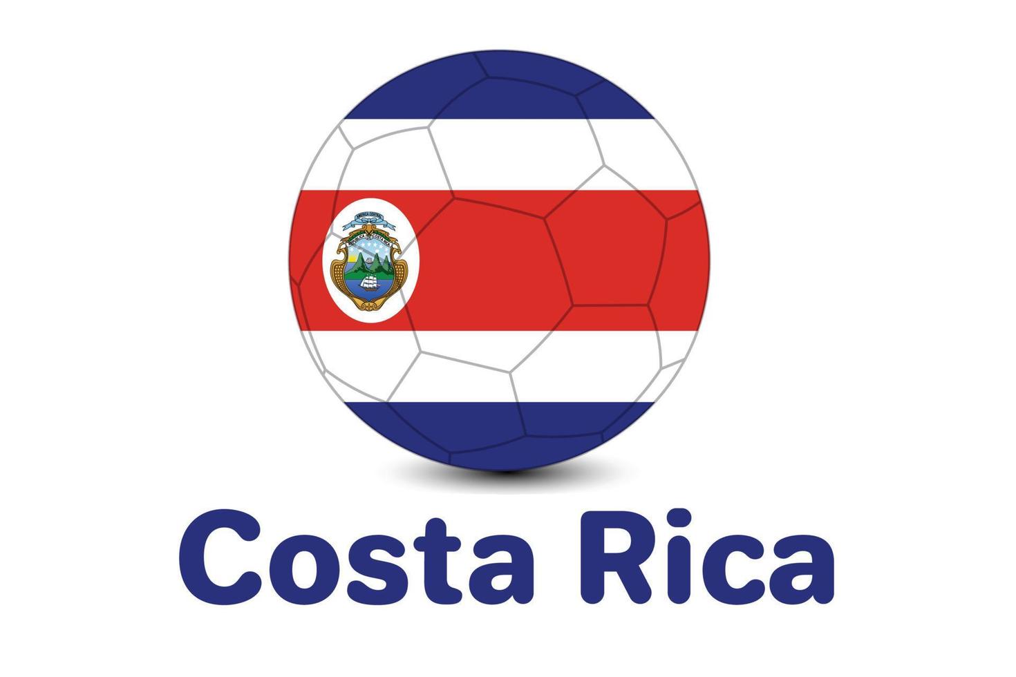 costarica vlag voor fifa Amerikaans voetbal wereldbeker 2022. qatar wereld kop 2022. costa rica vector