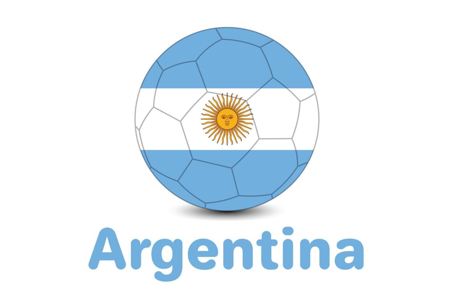 fifa wereldbeker bal met Argentinië vlag. qatar wereld kop Argentinië vlag illustratie. vector