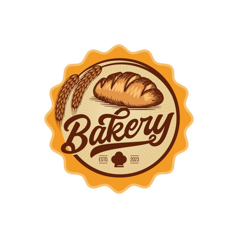 wijnoogst retro bakkerij logo badges en etiketten voorraad vector illustratie