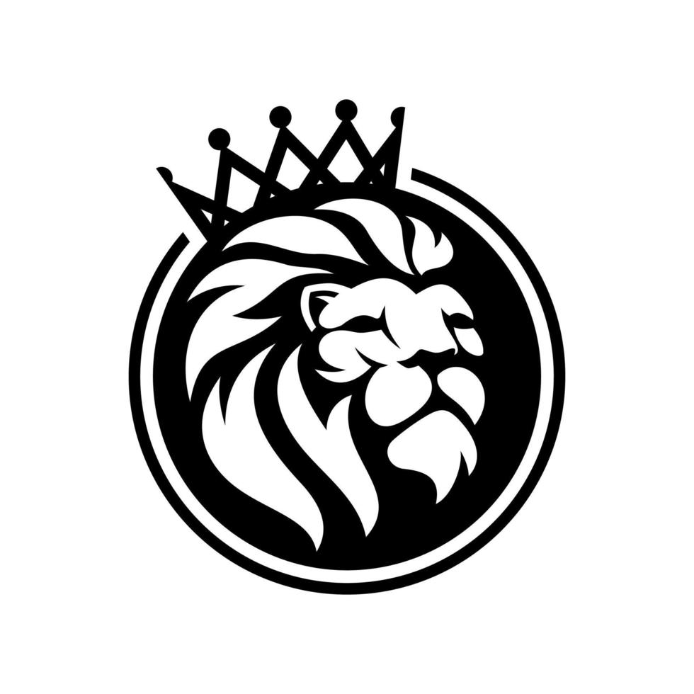 leeuw koning logo vector illustratie