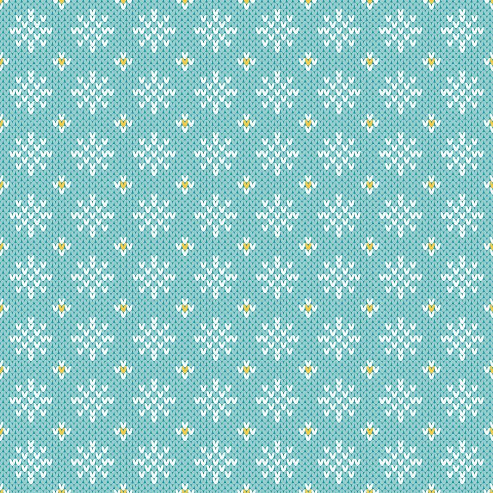 Kerstmis trui wit sneeuwvlokken Aan pastel blauw achtergrond naadloos patroon. vector