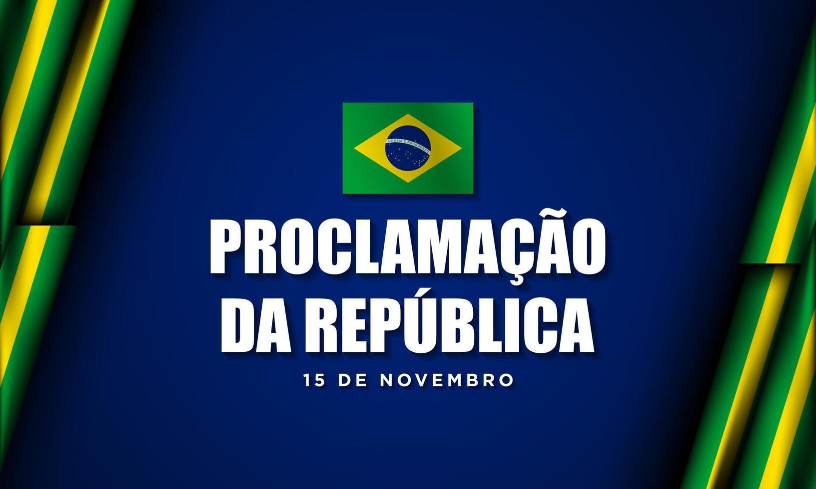 brazilië republiek dag achtergrond. vectorillustratie. vector