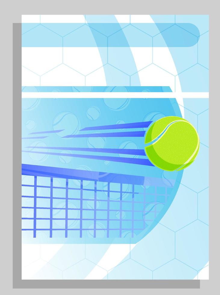 a4 verticaal folder voor het drukken tennis wedstrijden of presentatie. sport Hoes voor brochure of tennis rapport. vector