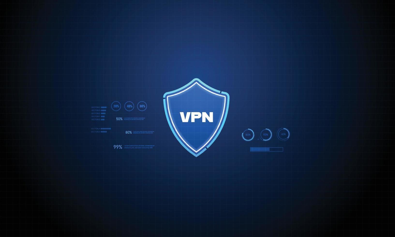 vpn beveiligen verbinding concept. internet naar beschermen gegevens privacy of omzeilen censuur. vector