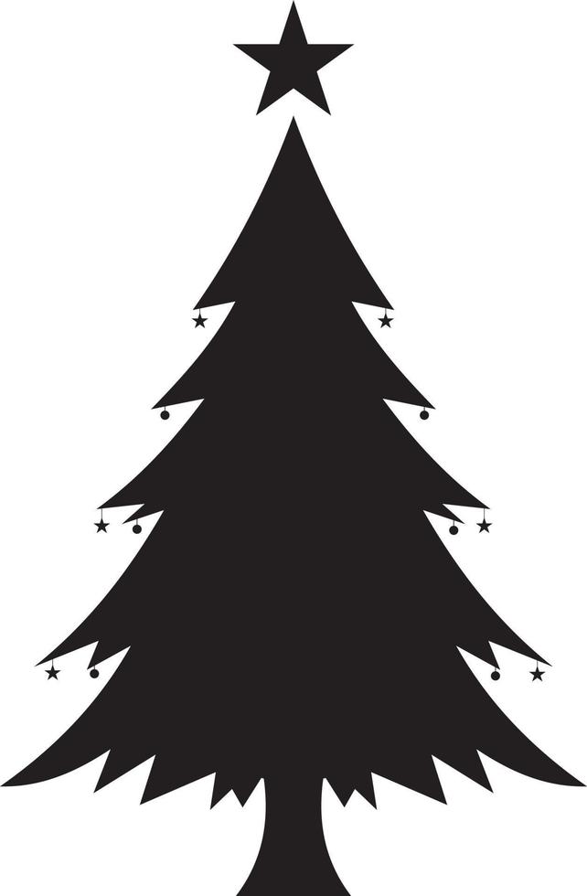 Kerstmis bomen achtergrond. geïsoleerd Kerstmis boom icoon met ster. vector