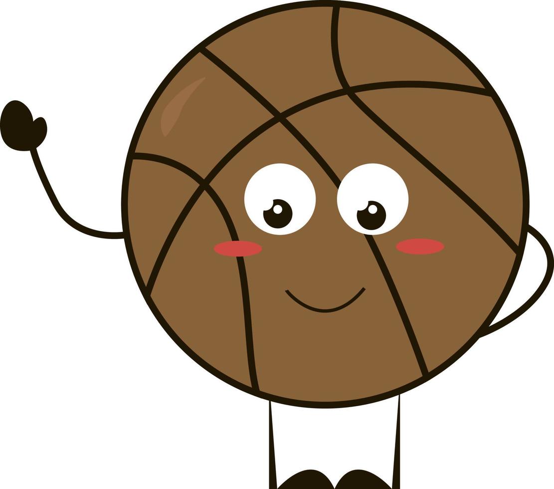 schattig basketbal, illustratie, vector Aan wit achtergrond