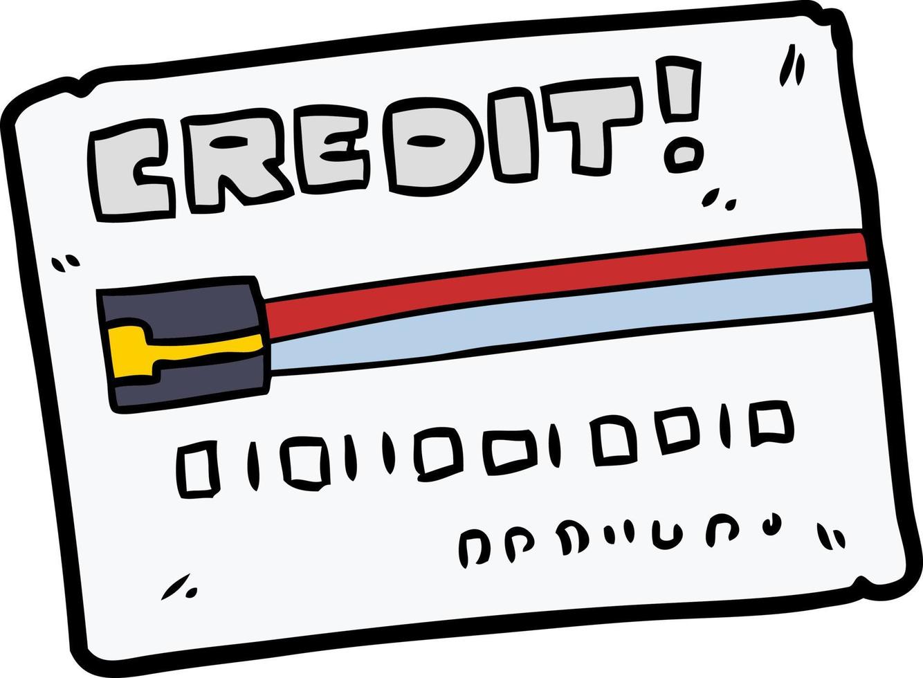 tekenfilm schattig credit kaart vector