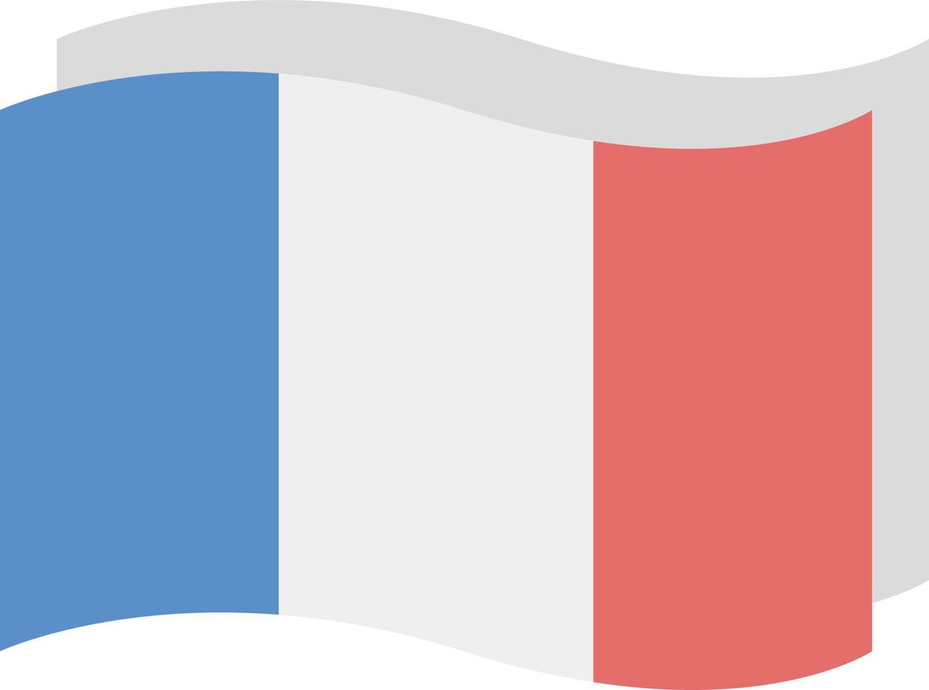 Frans vlag, icoon illustratie, vector Aan wit achtergrond