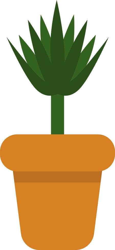 dracaena fabriek in een pot, icoon illustratie, vector Aan wit achtergrond