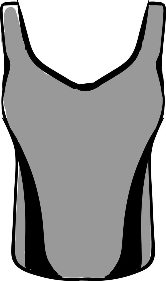 grijs hemd, illustratie, vector Aan wit achtergrond.