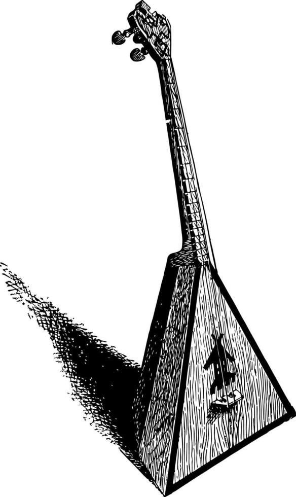 balalaika, wijnoogst illustratie. vector