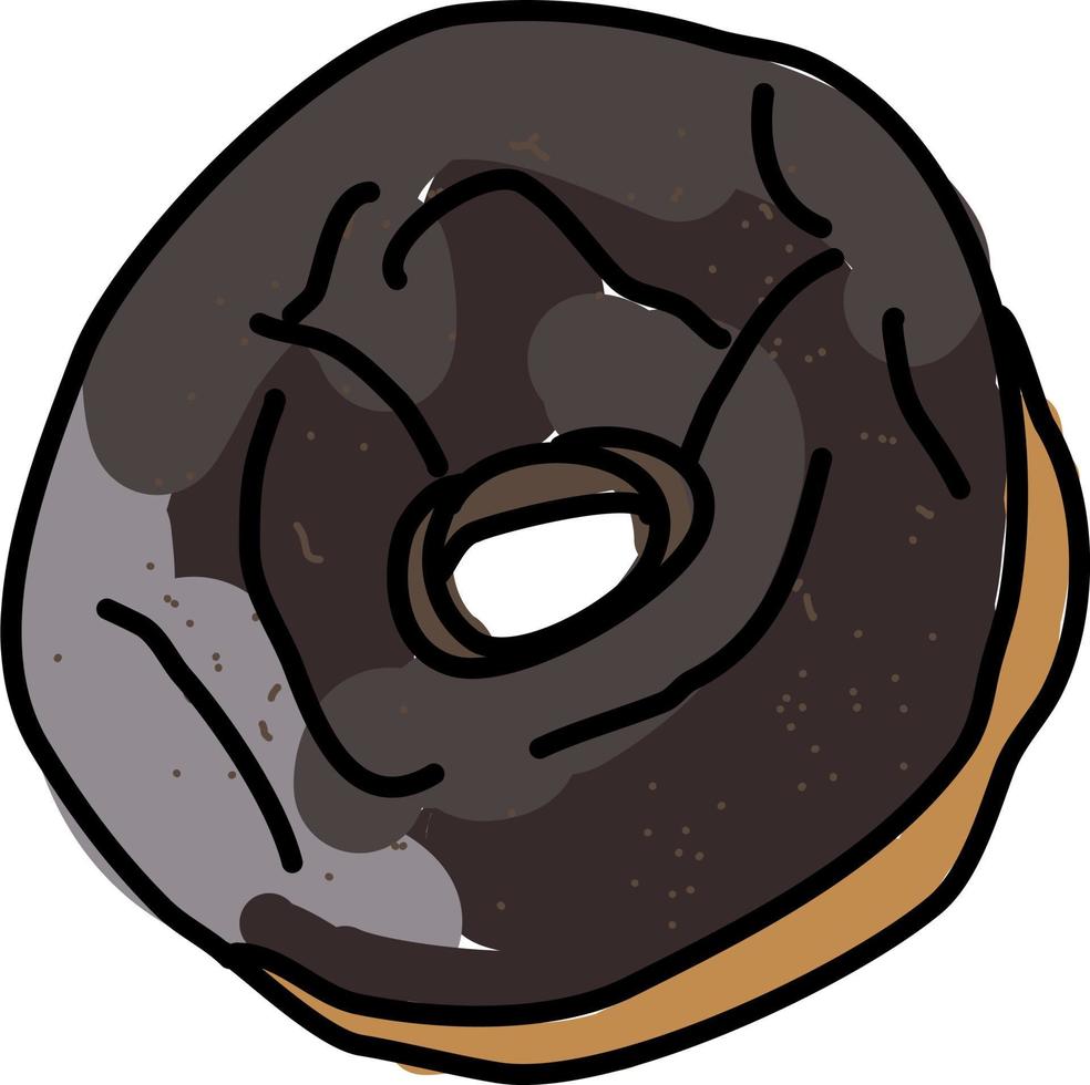 berijpt donut, illustratie, vector Aan wit achtergrond.