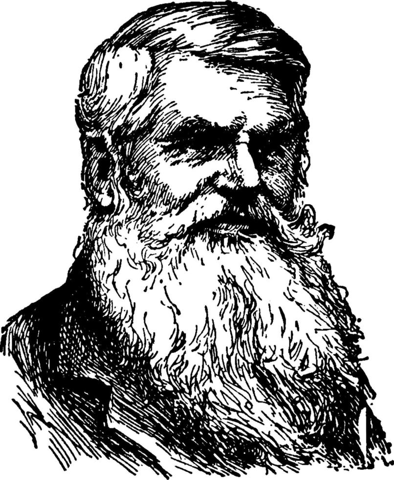 Alfred russel wallace, wijnoogst illustratie vector