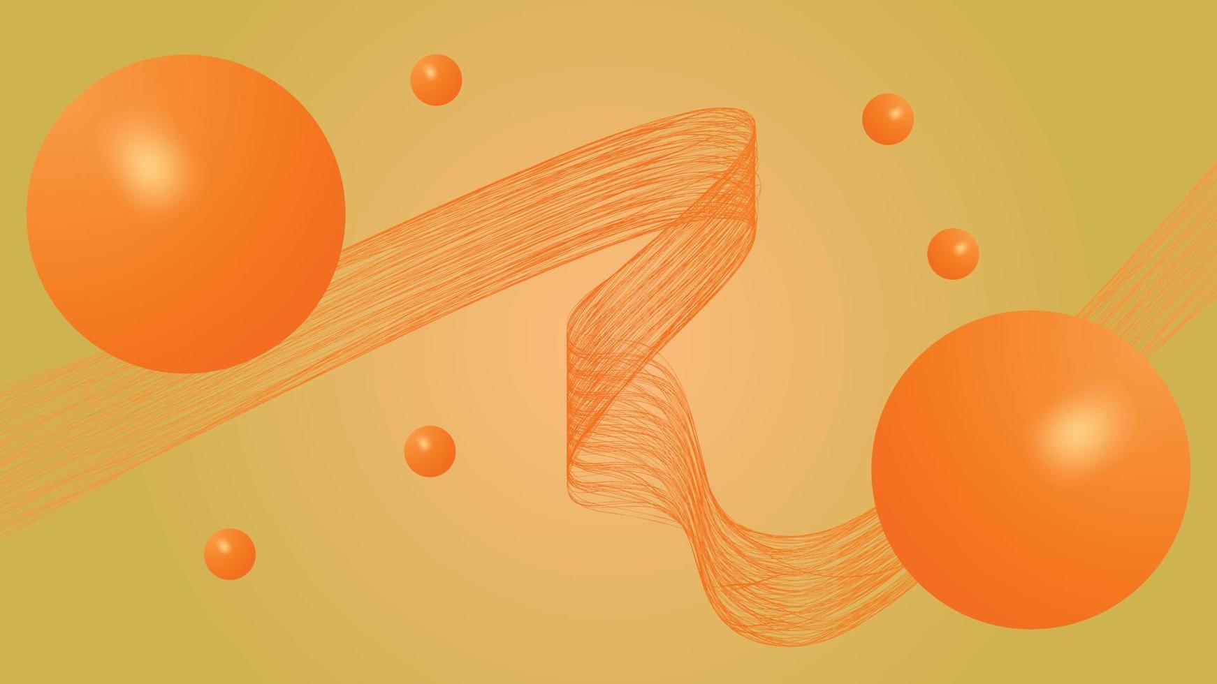 abstract helling 3d oranje cirkel realistisch achtergrond en behang vector ontwerp illustratie