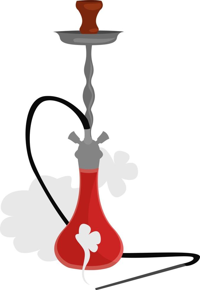 hookah, illustratie, vector Aan wit achtergrond