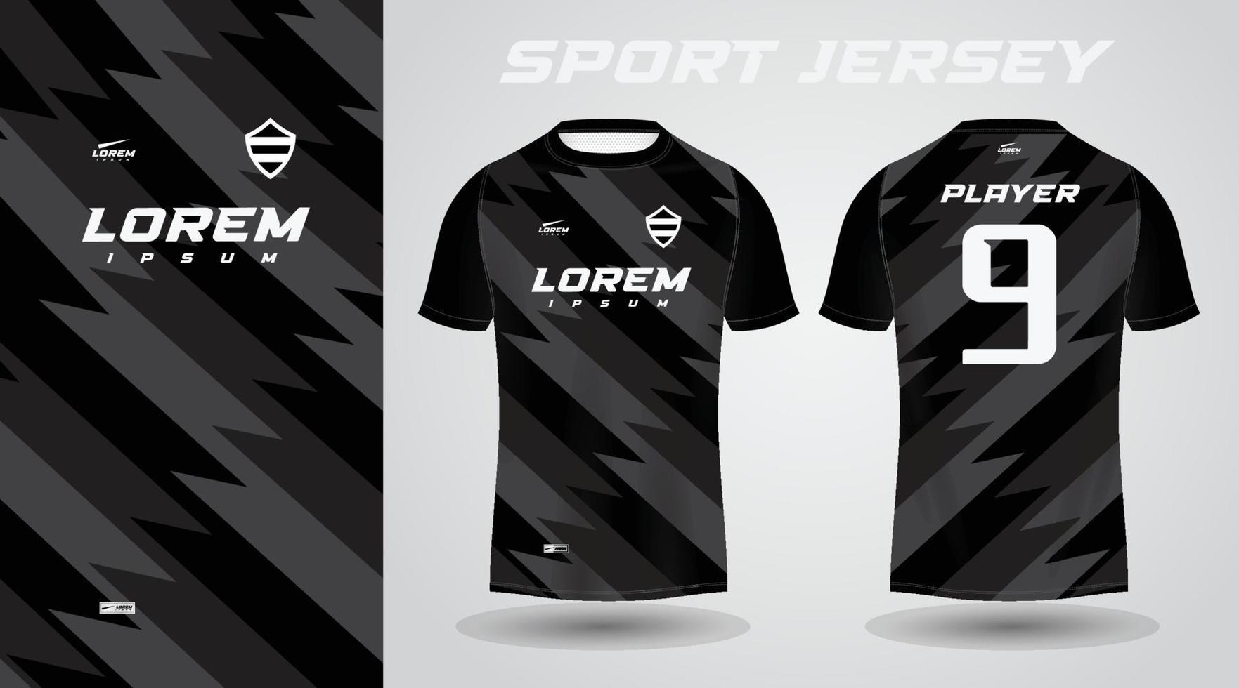 zwart overhemd sport Jersey ontwerp vector