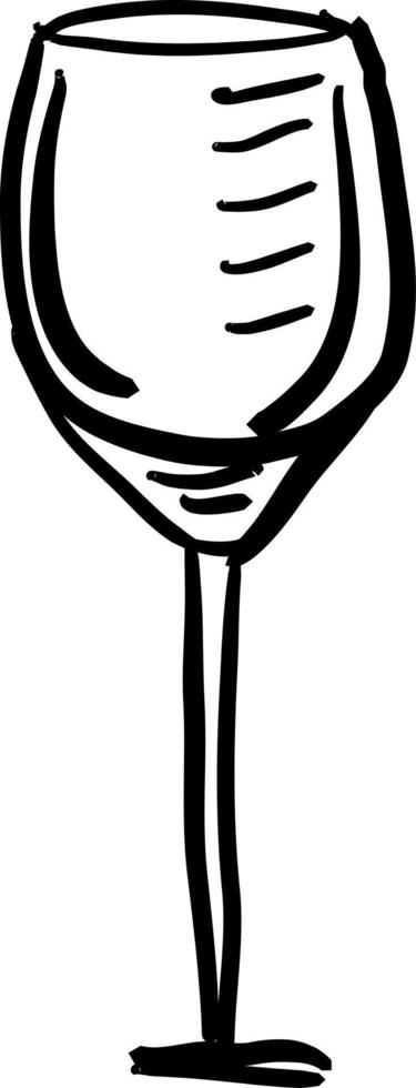 wijn glas, illustratie, vector Aan wit achtergrond.