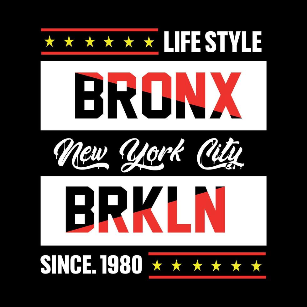 nieuw york typografie ontwerp t-shirt afdrukken vector illustratie