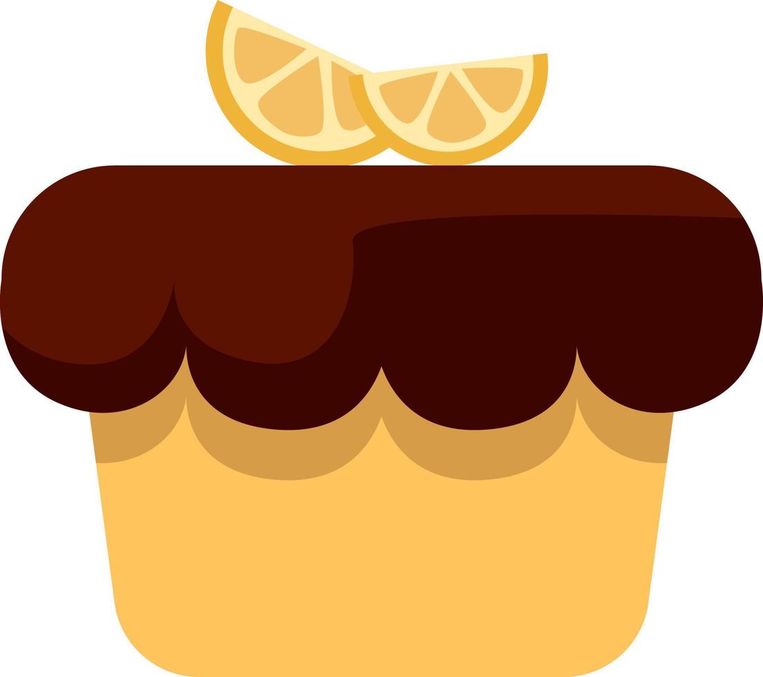 citroen taart, illustratie, vector Aan een wit achtergrond
