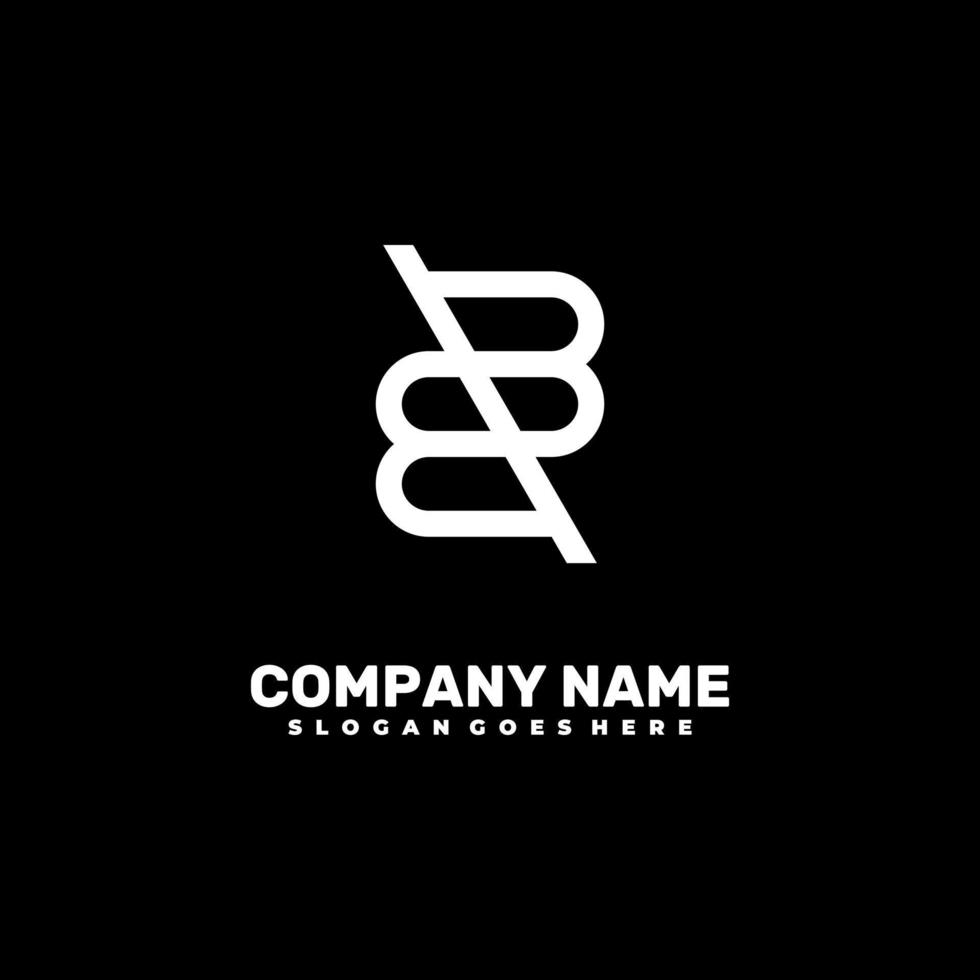 modern eerste bb logo brief gemakkelijk en creatief ontwerp concept vector