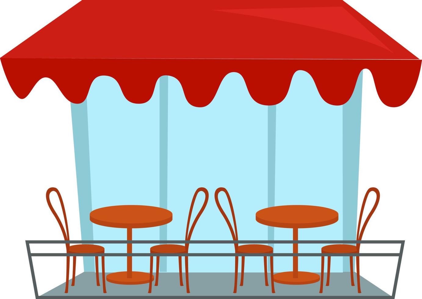 cafe plaats, illustratie, vector Aan wit achtergrond