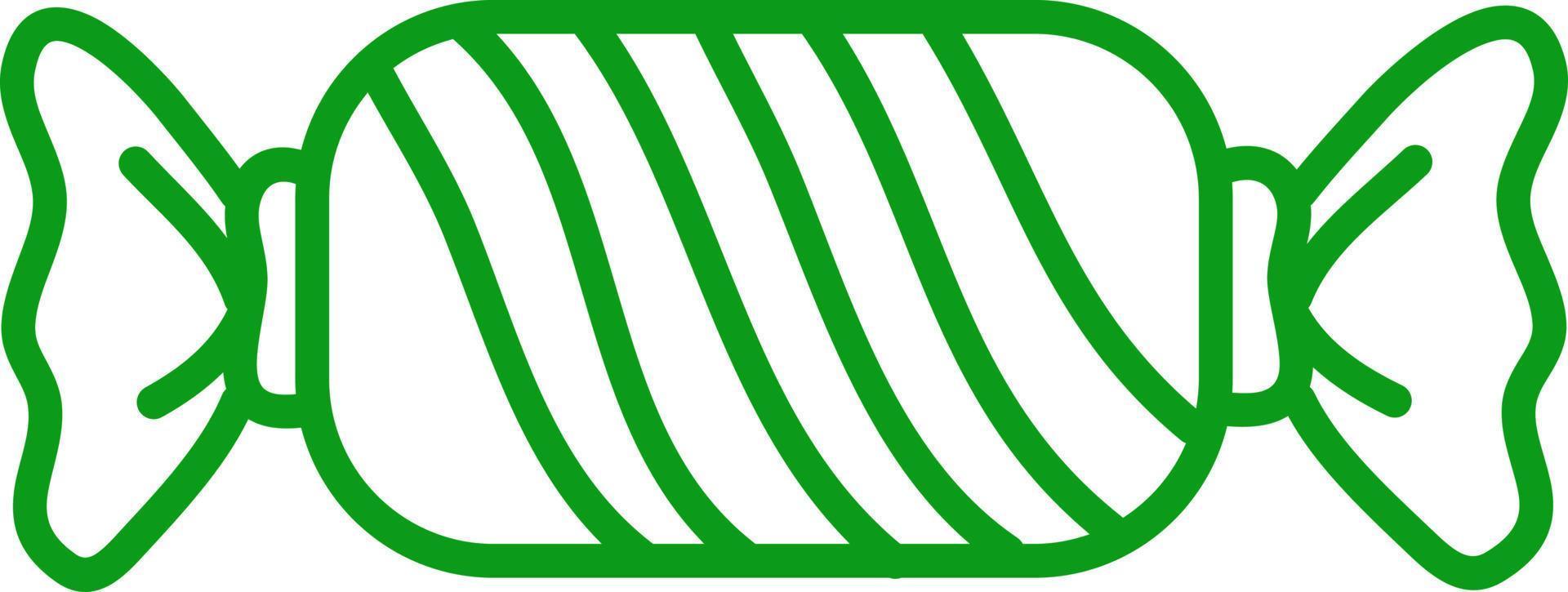 groen snoep met strepen, illustratie, vector, Aan een wit achtergrond. vector