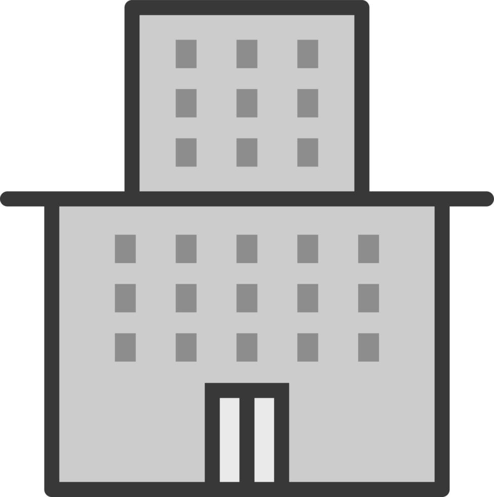 grijs bank gebouw, illustratie, Aan een wit achtergrond. vector