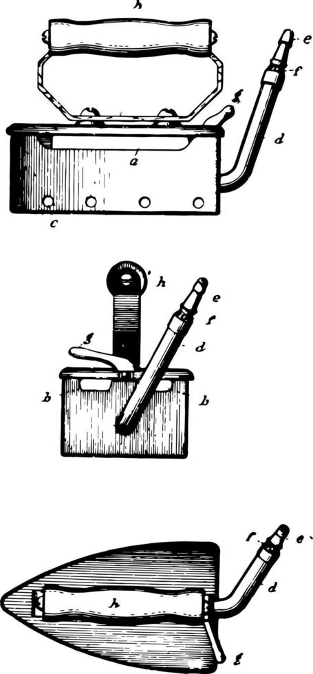 verdrietig ijzer wijnoogst illustratie vector