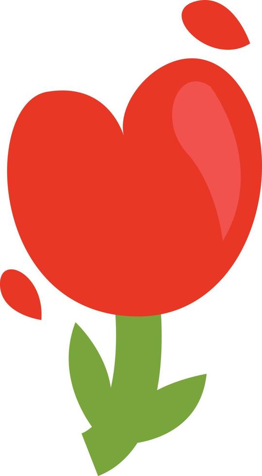 Valentijn bloeien, illustratie, vector Aan een wit achtergrond.