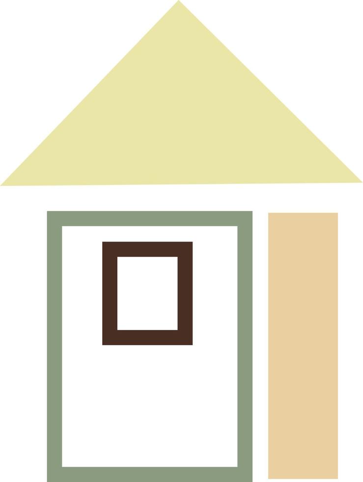 vakantie huisje, icoon illustratie, vector Aan wit achtergrond