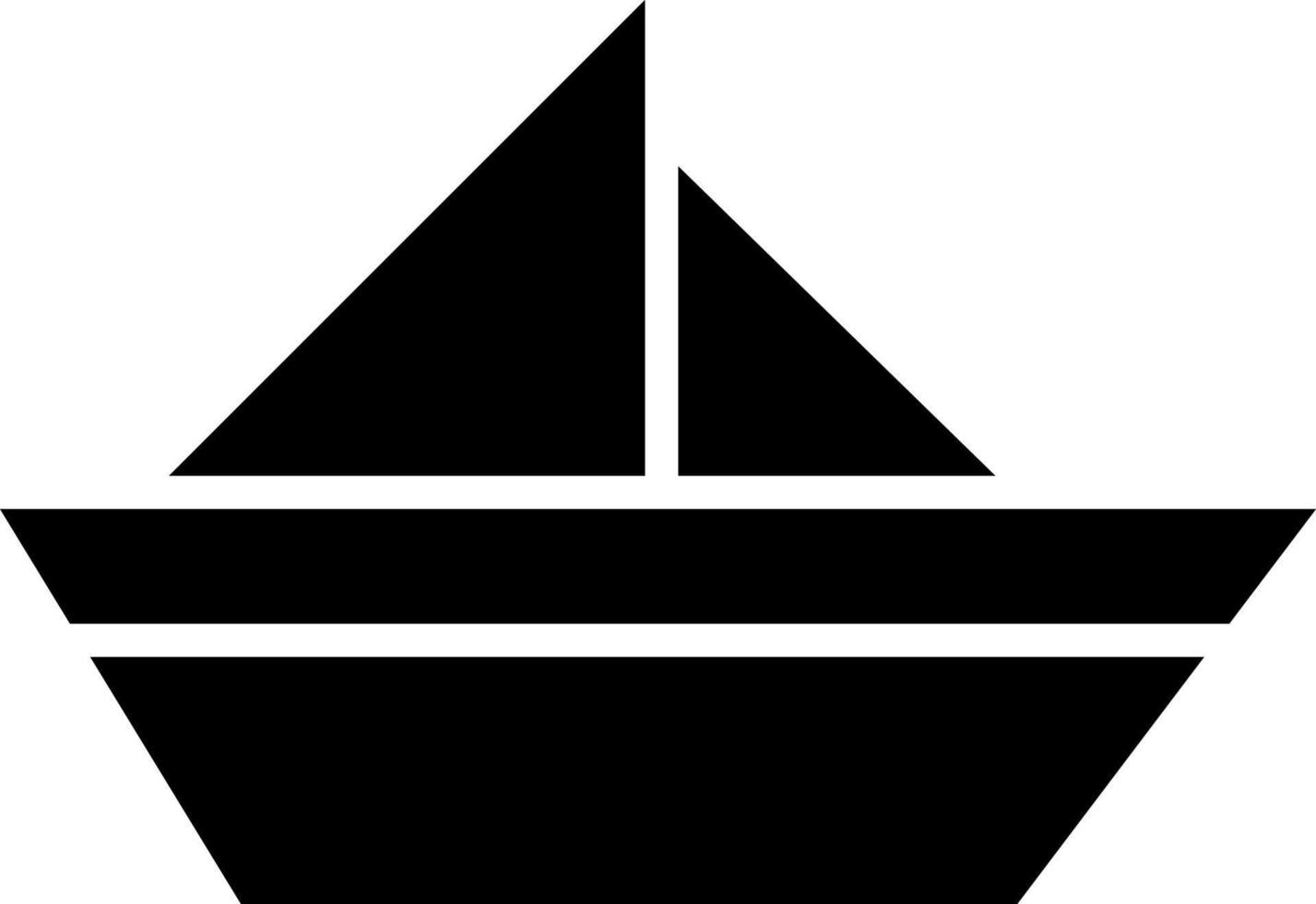 minimaal zwart boot, illustratie, vector Aan wit achtergrond.
