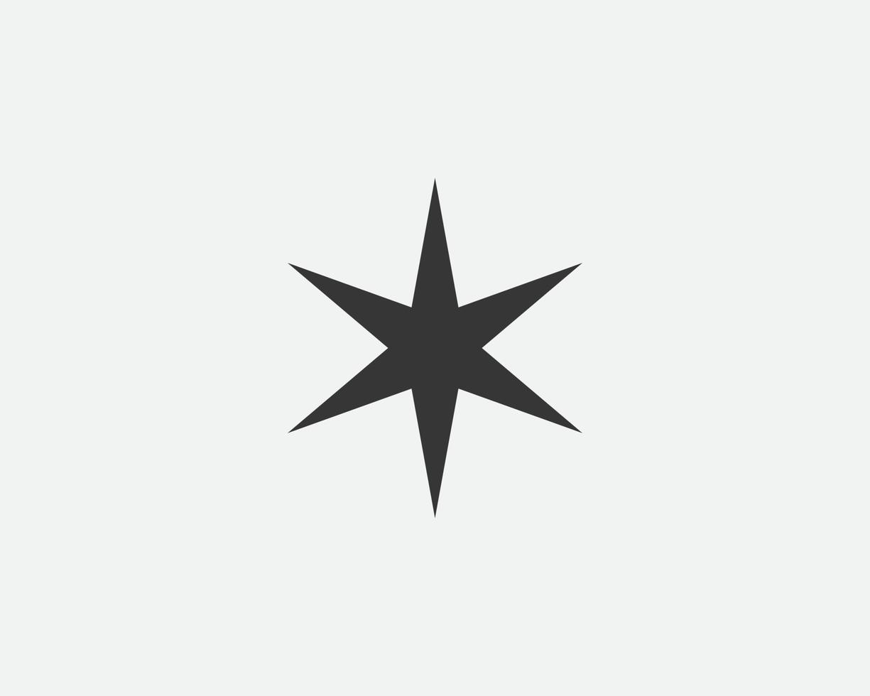 ster icoon, vector vorm geven aan. abstract ontwerp vonk teken. zwart en wit silhouet