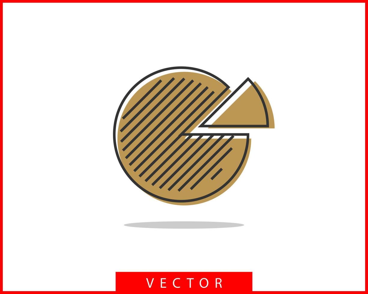 taart tabel icoon. cirkel diagram vector. grafieken grafieken logo sjabloon. vector