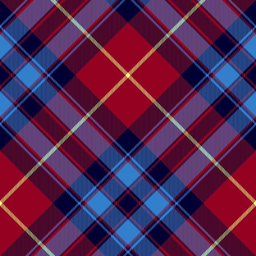 blauw rood controleren plaid structuur naadloos patroon. vector achtergrond.